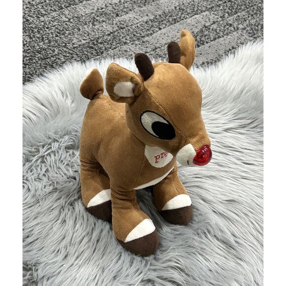 Rudolph The Red Nosed Reindeer Musical Light Up Stuffed Plush Toy 10" No‎ Noise* - Picture 1 of 5